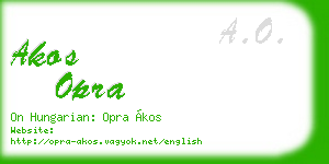 akos opra business card